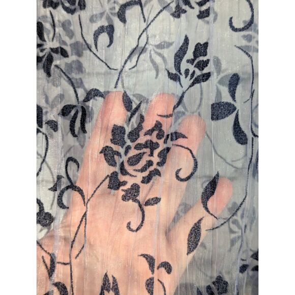 A'NUE LIGNE Sheer Burnout Velvet Popover Top Ethereal Feminine Artsy Medium - Picture 5 of 7